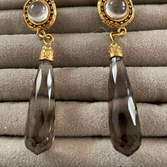B Italy Smokey Quartz Earrings - Picture 2 of 12